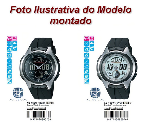 Maquina Do Relógio Casio Aq-160 Módulo 3319 - Peça Original
