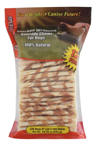 Canine Chews Chicken-wrapped Rawhide Chews For Dogs 125 Ct