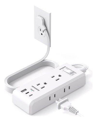 Extensión Eléctrica Multitoma Inteligente Suiche Viaje Usb 