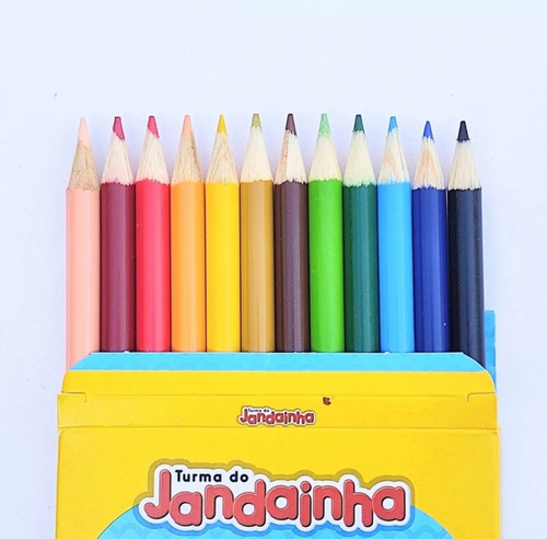Lápis De Cor 12 Cores Jandaia Sextavado Resistente
