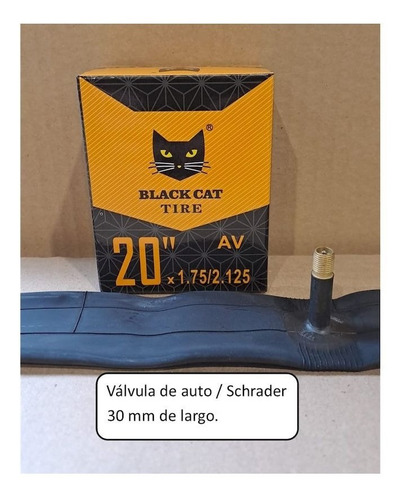 Imagen 2 de 7 de Camara Para Bicicletas Aro 20 Valvula De Auto / Schrader