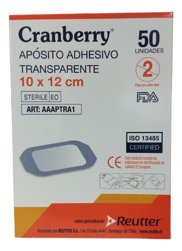 Apósito Adhesivo Transparente 10x12 Pack 5 Und