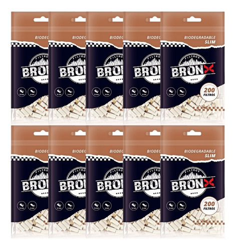 Filtro Bronx Orgánico Caja 10 Unidades 