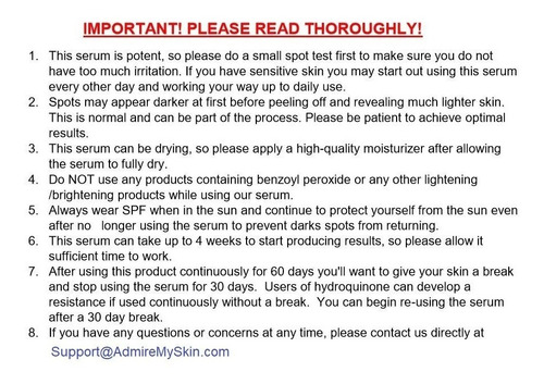 Admire My Skin 2 % Hydroquinone Remove - mL a $5000