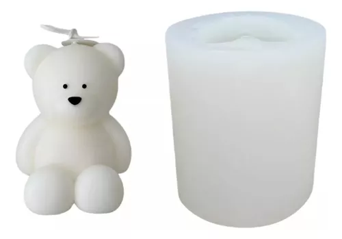 Precioso molde de oso de silicona para velas aromáticas hechas a mano,  herramienta para hacer adornos, 2 estilos -  México