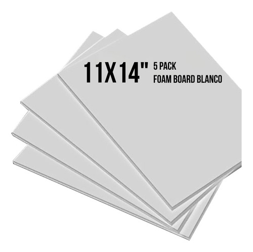 Foam Board Blanco 5 Pack 11x14 Pulgadas Ideal Para Fotógrafo