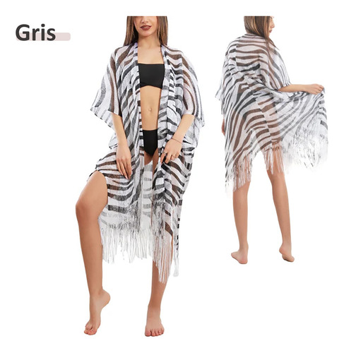 Salida De Playa Larga Mujer Cover Up Vestido Con Cinturón