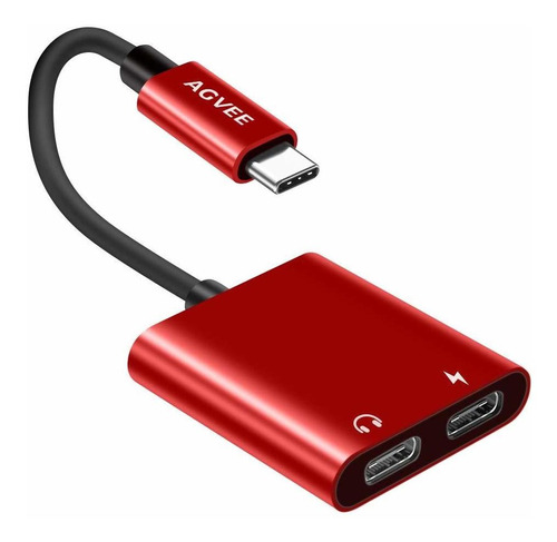 Agvee Adaptador Auricular Dual Usb-c Bbtd-br19