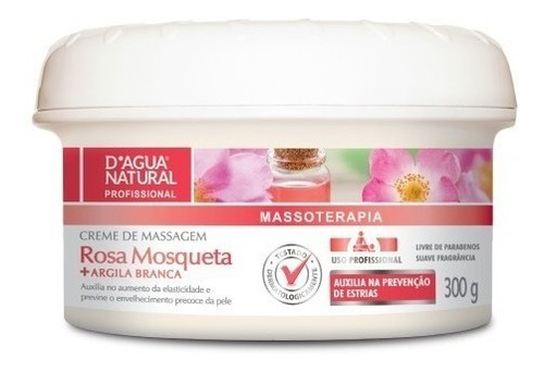Creme Massagem Gestante Rosa Mosqueta 300g Dágua Natural