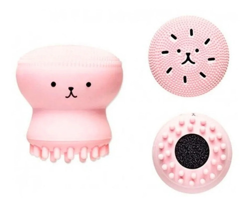 Imagen 3 de 6 de Cepillo Exfoliante Facial Silicona Puntos Negros Colores