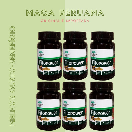 Imagem 5 de 8 de Kit 6x Maca Peruana Pura 850 Mg Original 180 Cápsulas Import