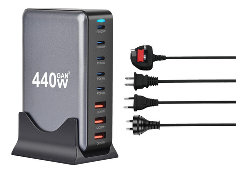 Estación De Carga Usb C De 440 W, Estación De Carga De
