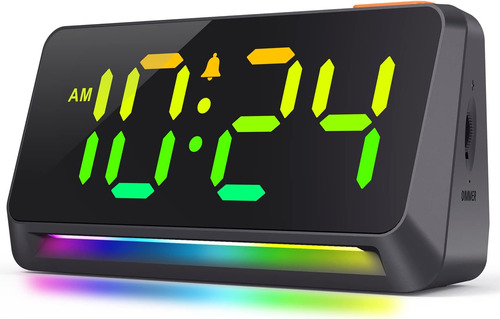 Dynamic Rgb Clock - Reloj Despertador Extra Fuerte Para Dorm