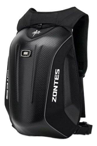 Mochila Racing Motociclista Tipo Fibra De Carbono Zontes