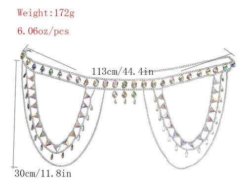 Y Conjunto De Sujetador For Mujer Con Cadena Corporal Y