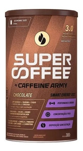Supercoffee 2.0 Economic Size 380g - Caffeine Army - Latao Sabor Chocolate