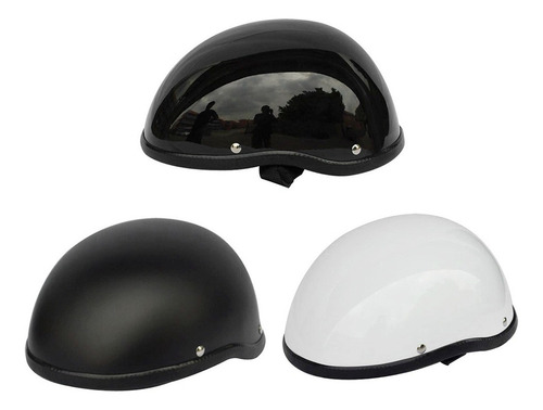 Motocicleta De Estilo Retro Medio Casco Abs + Gorra De.