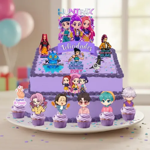 13 Piezas De Toppers De Tarta Anime Para Cumpleaños Infantil – Decoración De Cartón Brillante Para Pasteles Y Cupcakes