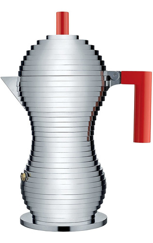 Cafetera Espresso Alessi Pulcina, 6 Tazas, Rojo