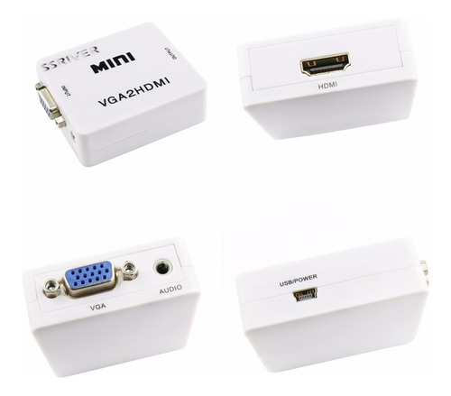 Imagen 2 de 4 de Convertidor / Adaptador Vga A Hdmi Con Audio