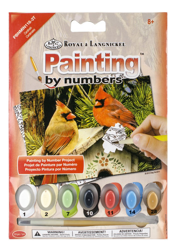 Brush Cardinals Mini Pintura Numero Kit 5  7 