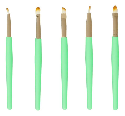 Brochas De Maquillaje Kit 20 Pzs Para Maquillaje Profesional Turquesa
