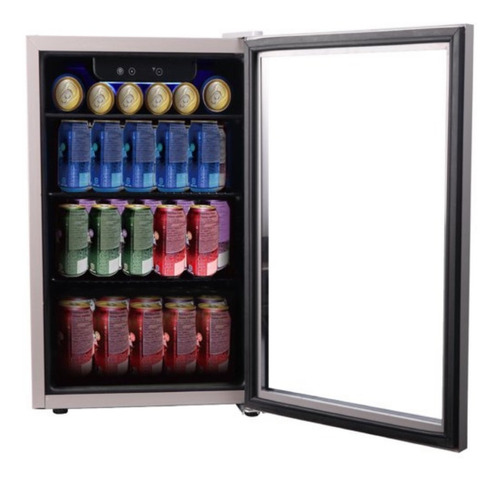 Frigobar 88 Latas O 25 Botellas De Vino, Efmis9000 Xchws P Color Plateado