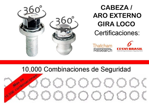 4 Tuercas Seguridad Vw Virtus - Garantia Antirrobo