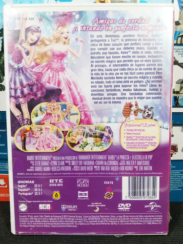 2 Peliculas Barbie Campamento Pop Princesa Y La Estrella Dvd