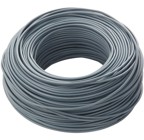 Cable Super Plástico Gris 3x2 Mm - Rollo De 100 Metros