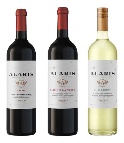 Trapiche Alaris Malbec + Cabernet Sauvig + Chardonnay 750ml