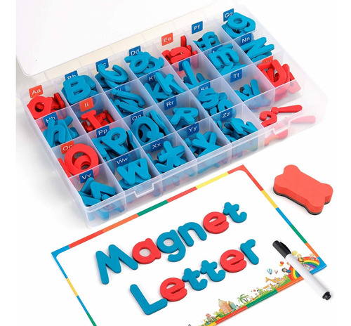Letras Magnéticas Coogam 208 Piezas Con Tablero Magnético Y 