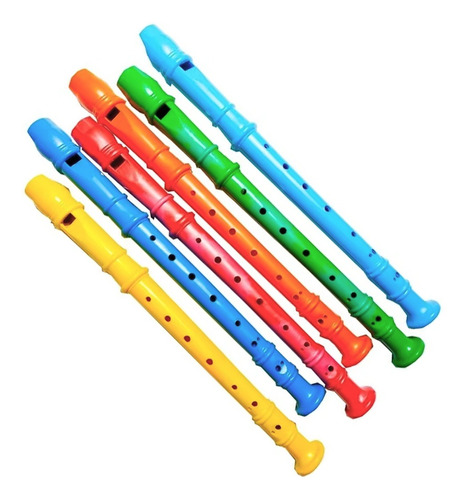 10 Flautas Doce Brinquedo Musical Infantil Coloridas