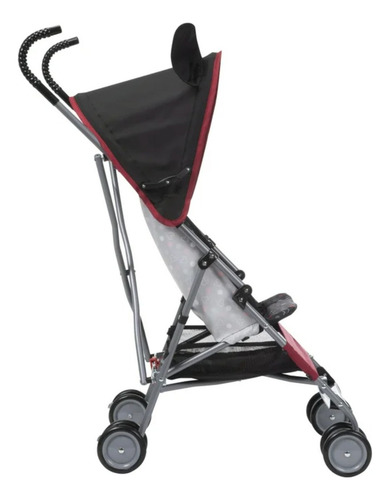 Carriola De Baston Disney Mickey Mouse Sombra Y Canasta *sk Color Negro Chasis Gris Con Negro