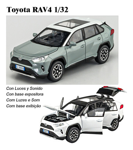 Ghb Toyota Rav4 Miniatura Metal Coche Con Luces Y Sonido