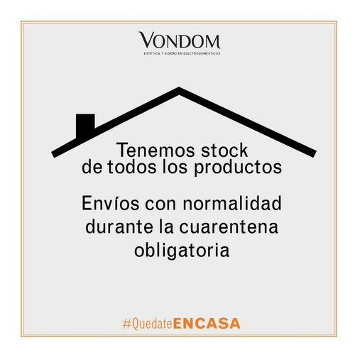 Heladera Vondom Línea Acero 335 Lts. Combinable -cuotas