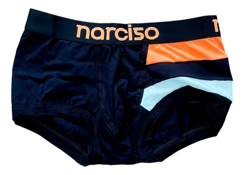 Boxer Narcizo Calvin Hd Negro Fluo Naranja