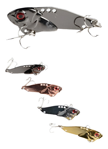 Venta Lote 3pcs Metal Pesca Señuelos Bajos Crankbait Cuchara