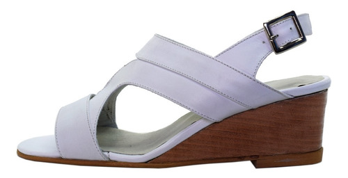 Sandalias Cuero Blanco Oferta Tiene ALGún Detalle Talle 35