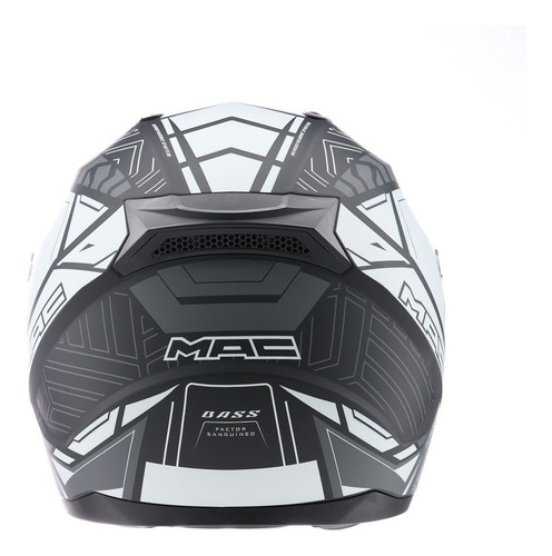 Imagen 7 de 8 de Casco Moto Integral Mac Bass Arcade Visor Simple