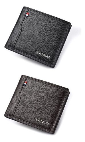 Navidad Cartera Caballero Corta Tarjetero De Piel Regalo