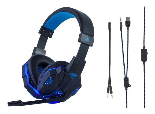 Fone de ouvido gamer Dex DF-81 com luz LED