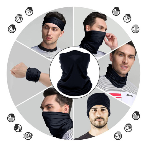 Pack 2 Bandanas Cuello Invierno Polainas Tubular Polar Frio