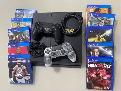 Console Playstation 4 + God of war ragnarok + 2 Controles Sem Fio Dualshock  4 Preto em Promoção na Americanas