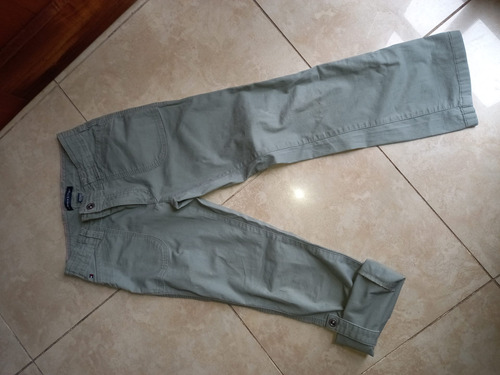 Pantalon/ Cargo De Gabardina De Algodón Verde, T: 8 Tommy 