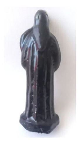 Imagen 2 de 2 de Vela Santísima Muerte Color Negro Para Trabajos Oscuros