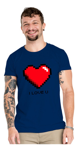 Polera I Love U Heart Gamer Algodón Orgánico Wiwi