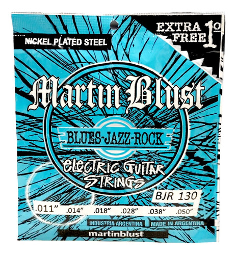 Encordado Para Guitarra Electrica Martin Blust 011-050