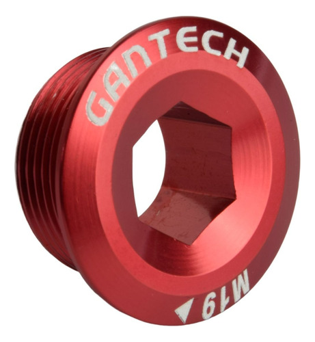 Tampa Pedivela Integrado Gantech M19-aluminio-cores Cor Vermelho