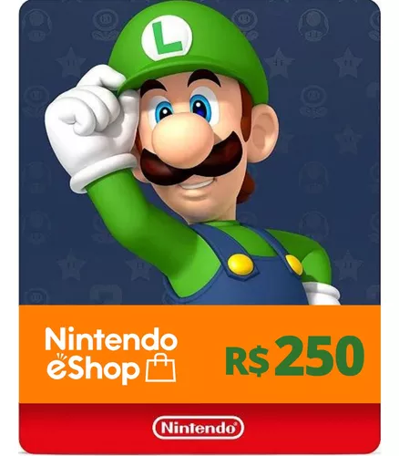 Cartão Nintendo Switch 3ds Wii U Eshop Card Usa $25 Dólares